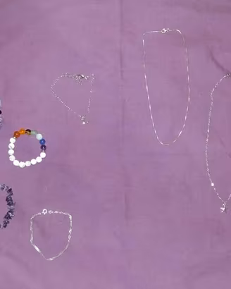 Lotto Gioielli Argento 925, Placcati, con pietre