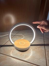 Basetta ricarica wireless con Lampada led