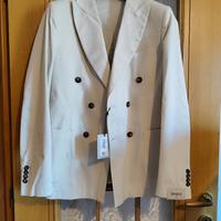 giacca doppiopetto tg 50 colore ghiaccio elegante 