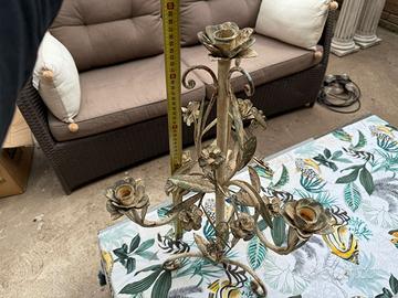 Candelabro lavorato shabby chic
