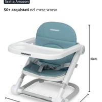 Seggiolone alzabimbo per pappa da viaggio/casa