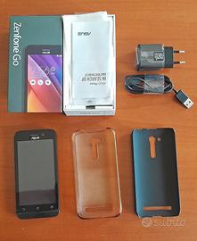 Asus ZenfoneGo con 2 cover e carica batteria