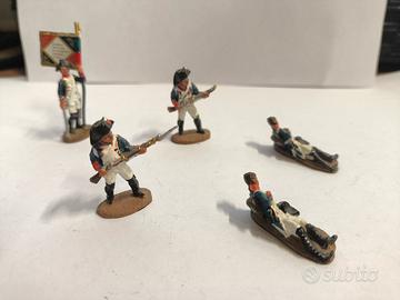 Lotto 5 Soldatini Francesi in Piombo Del Prado 