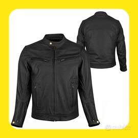 GIACCA MOTO PELLE VINTAGE Cafe' Racer ASPIDEX