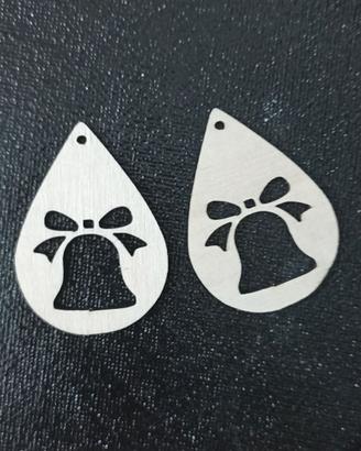 Orecchini in legno naturale di Natale