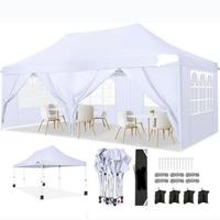 Gazebo Giardino 6x3 mt Pieghevole a 6 Pareti