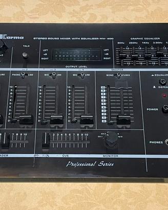 Vintage mixer con equalizzatore per giradischi