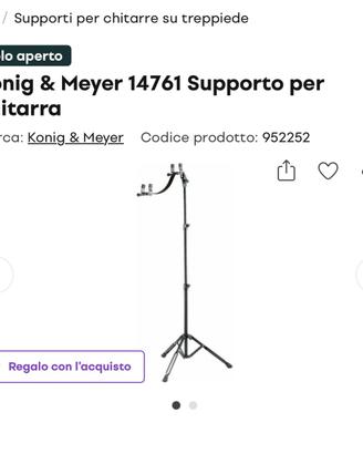 Supporto stativo chitarra acustica