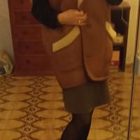 Gilet vintage vero montone e volpe
