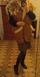 Gilet vintage vero montone e volpe