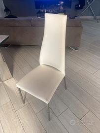 Sedie Calligaris pelle bianche