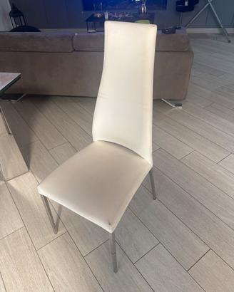 Sedie Calligaris pelle bianche