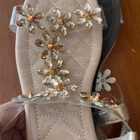 Sandali 39 trasparenti e piatti romina