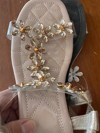 Sandali 39 trasparenti e piatti romina