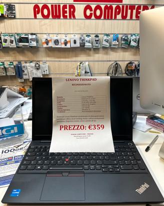 LENOVO THINKPAD e15 - g2 RICOND.  i5 - 11 gen
