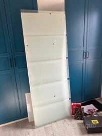 Porta a vetri scorrevole con binario