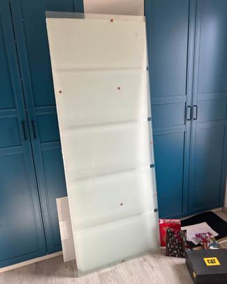 Porta a vetri scorrevole con binario