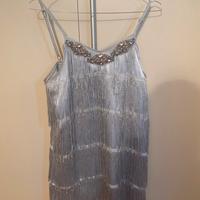 abito argentato con frange Le Voliere