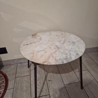 Tavolino da salotto con ripiano in marmo