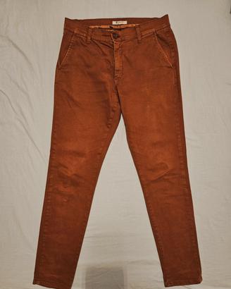 Pantaloni chino uomo Klixs color mattone, tg.M 48