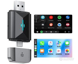 2 in 1 Adattatore Carplay Android Auto Wireless