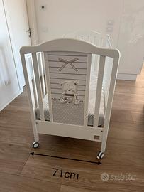 Lettino mon amour bianco - italbaby - 0-36 mesi