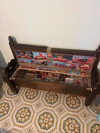 Mini cassapanca antica in legno con contenitore