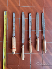 Set di 5 lime + raspe in manico legno