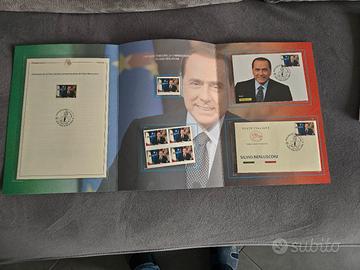 folder piu tessera filatelica piu francobolli 