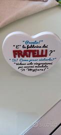 Idea gift Cuore ceramica  Per i fratelli 
