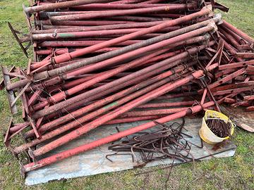 Container 4x2m/puntelli a croce 2-3,5m/ponteggio