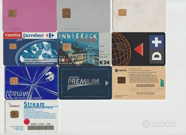 Schede di plastica con chip