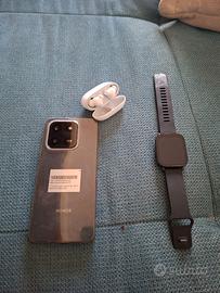 Telefono honor 400 smart con cuffie e orologio