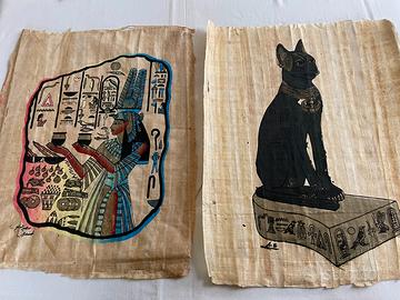 Pergamene egiziane originali-dipinte a mano