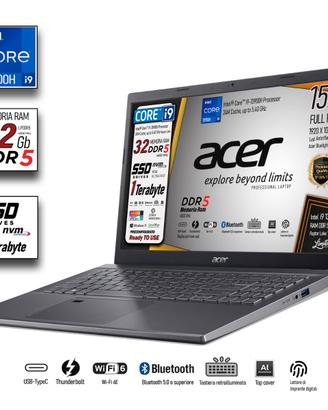 Notebook Acer i9 13Th DDR5 32Gb SSD 1 Tb FHD Win11