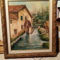 Quadro olio su tela " Vecchio Mulino"  brambilla