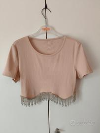 top con maniche corte misura S