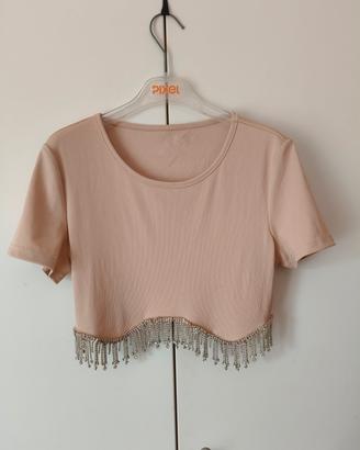 top con maniche corte misura S