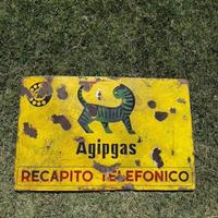 Insegna smaltata Agipgas Recapito Telefonico