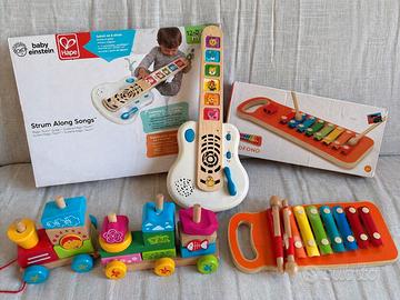 Set giochi bambini in legno + chitarra Baby Einste