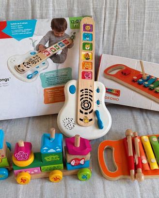 Set giochi bambini in legno + chitarra Baby Einste