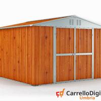 Box struttura lamiera Acciaio 327x307 fin legno