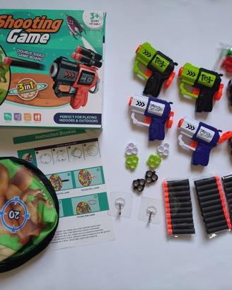 Set Shooting Game a tema dinosauri con 6 pistole