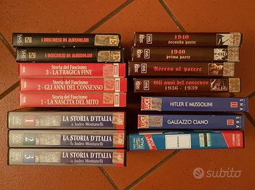 VHS rare fascismo, storia Italia Montanelli