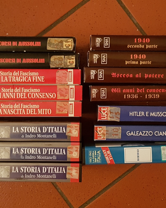 VHS rare fascismo, storia Italia Montanelli
