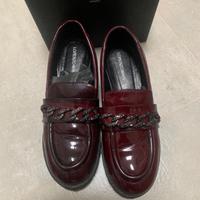 Mocassino bordeaux in vernice