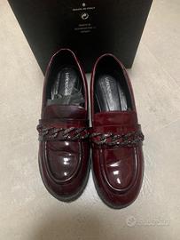 Mocassino bordeaux in vernice