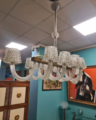 Lampadario rostrato a 10 luci barovier