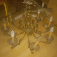 lampadario 8 lampade con sculture