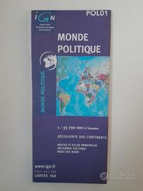 Carte géopolitique Monde 1:33700000 IGN
